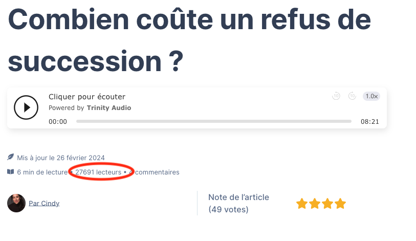 exemple de référencement naturel exemple d'article de blog bien rédigé